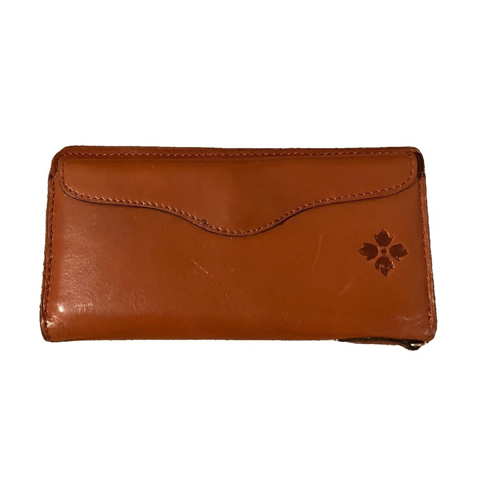 Patrica Nash Valentia Wallet Magnet Snap Smooth Tan‎ Leather $119 2 Piece